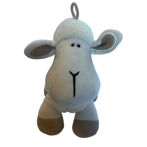 Allied Lamb Sheep Plush Irish With Shamrock Stuffed Animal 10" x 10" Hanging - Picture 1 of 8